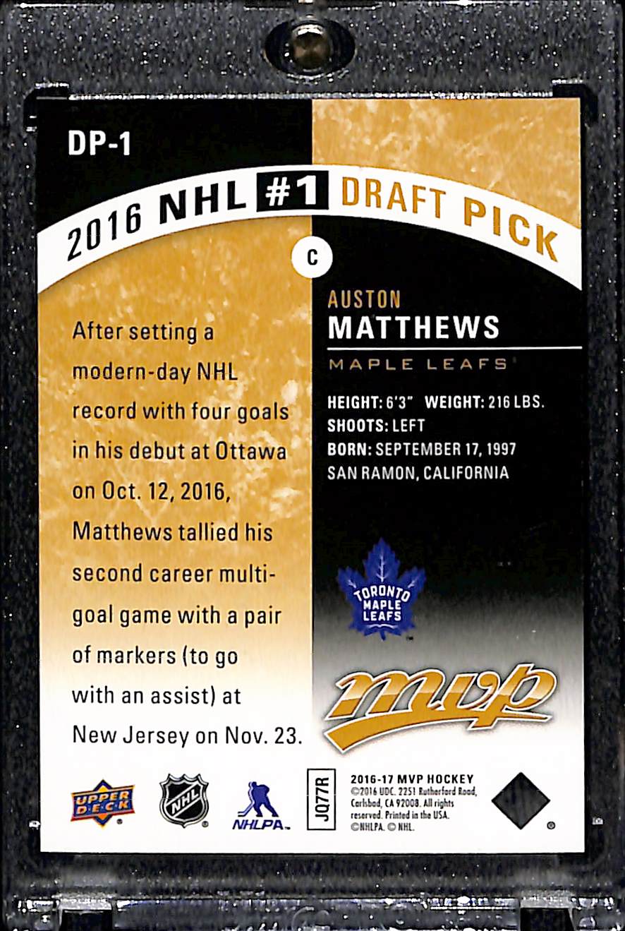 2016-17 Upper Deck MVP Auston Matthews #DP-1