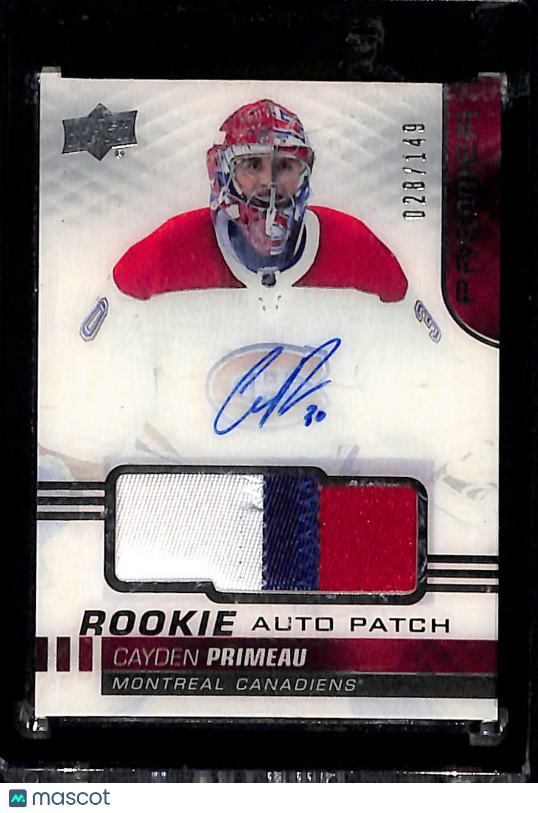 2020 2019-20 Upper Deck Premier Cayden Primeau #282 RPA 28/149
