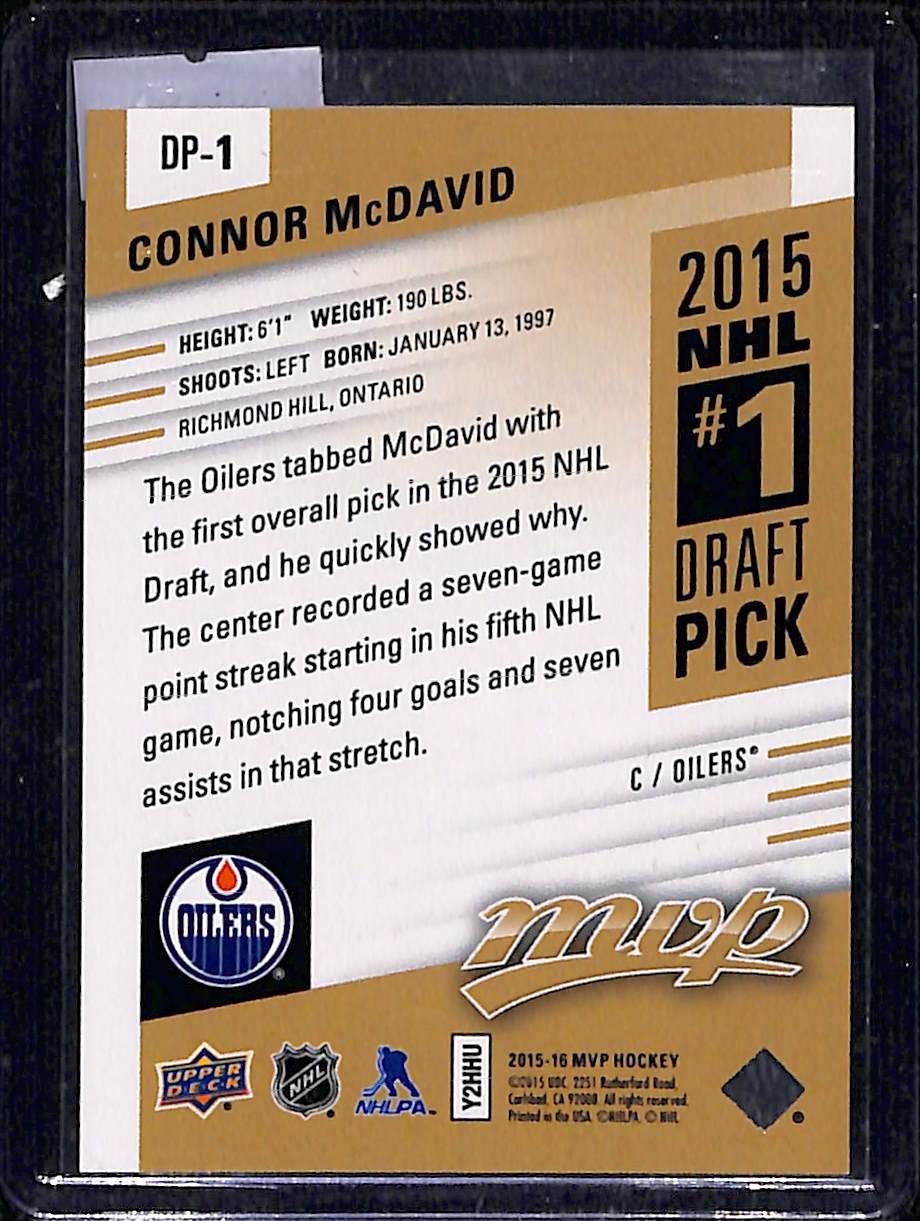 2015-16 Upper Deck MVP Connor McDavid #DP-1