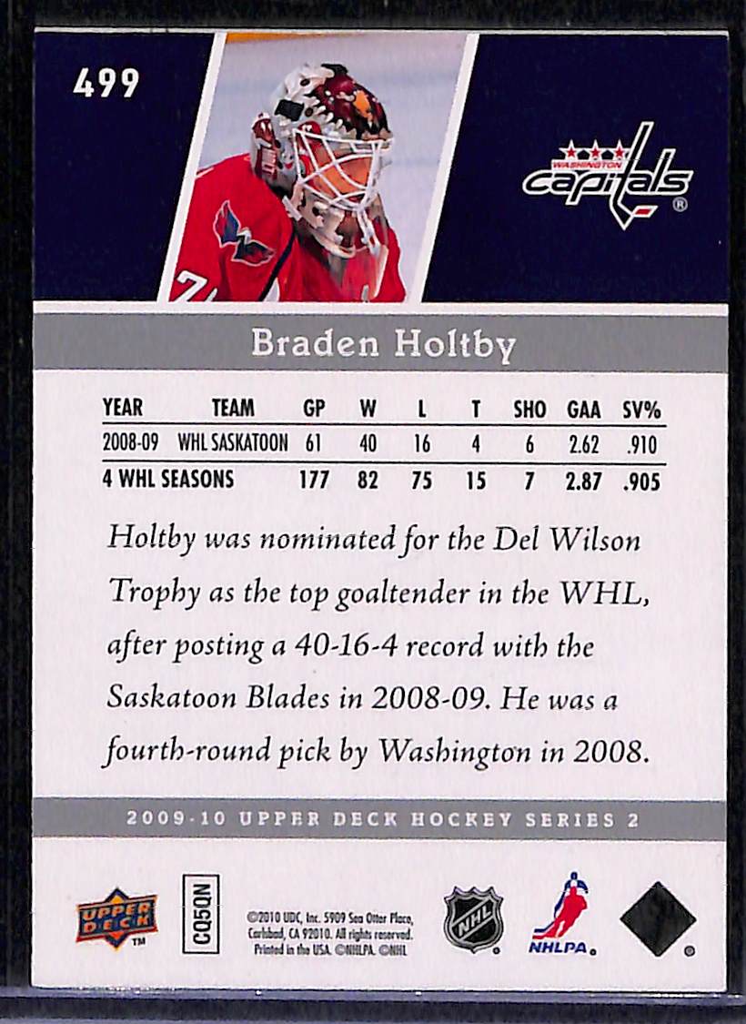 2009-10 Upper Deck Series 1 Braden Holtby #499