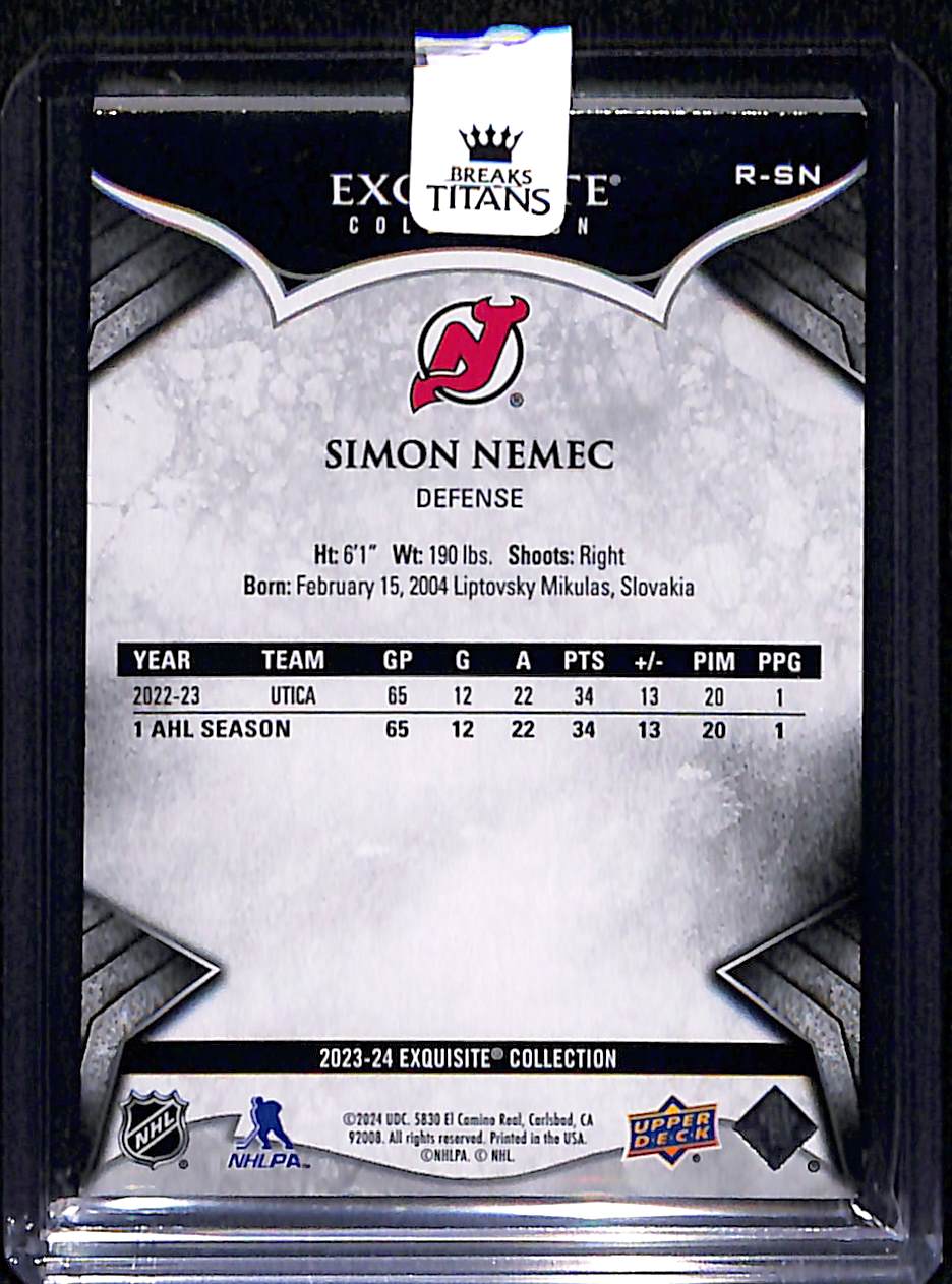 2023-24 Exquisite Collection Simon Nemec #R-SN 246/399