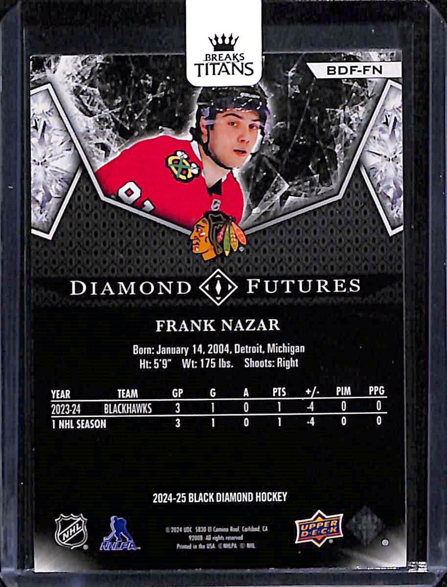 2024-25 Black Diamond Frank Nazar #BDF-FN 207/249