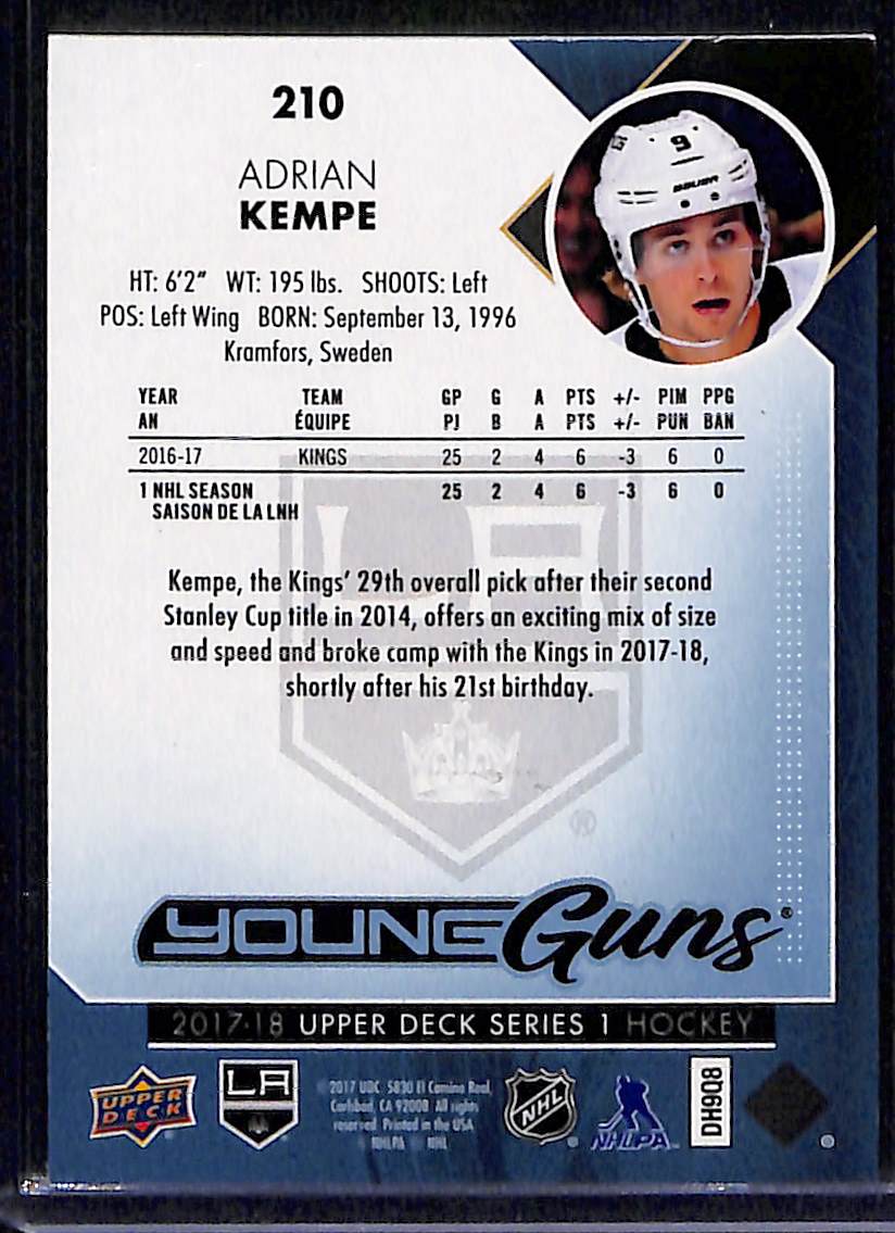 2017-18 Upper Deck Series 1 Adrian Kempe #210