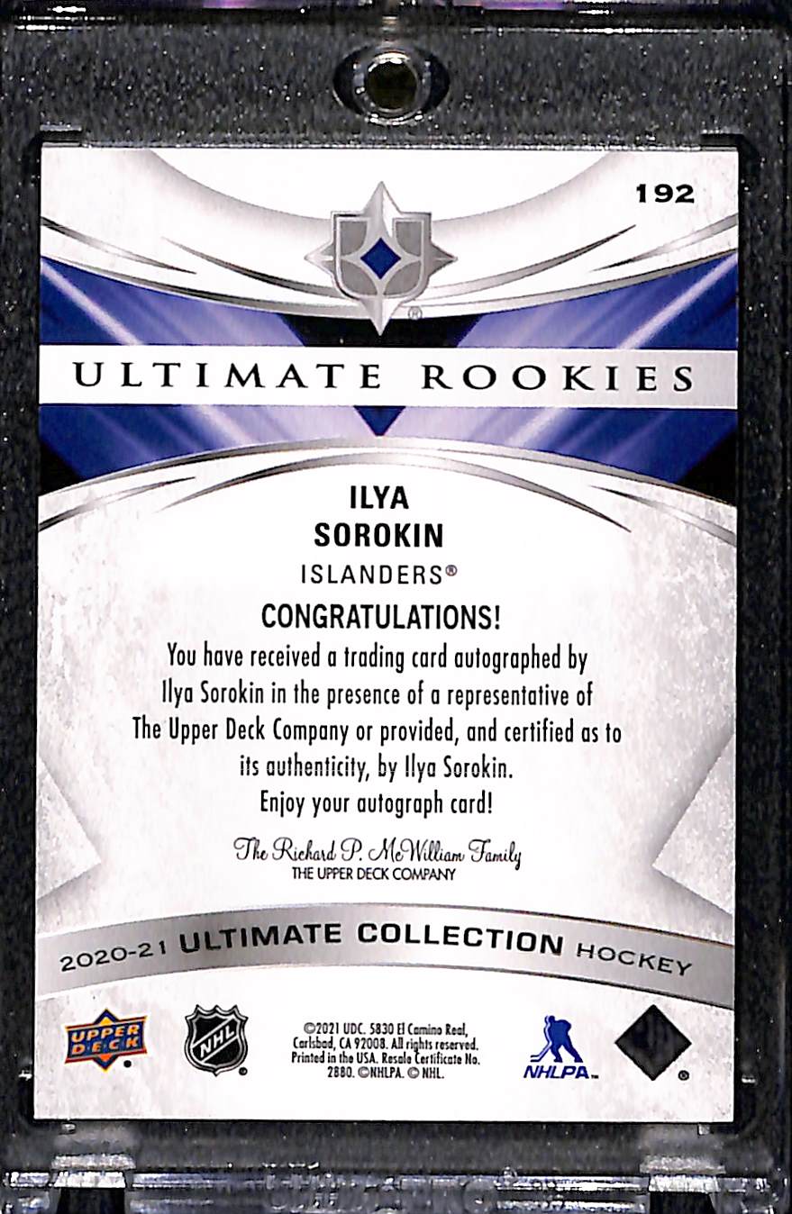 2020-21 Upper Deck Ultimate Collection Ilya Sorokin #192