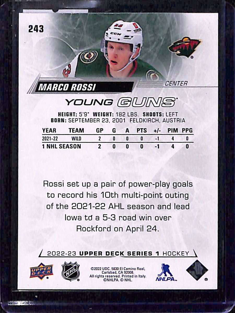 2022-23 Upper Deck Series 1 Marco Rossi #243