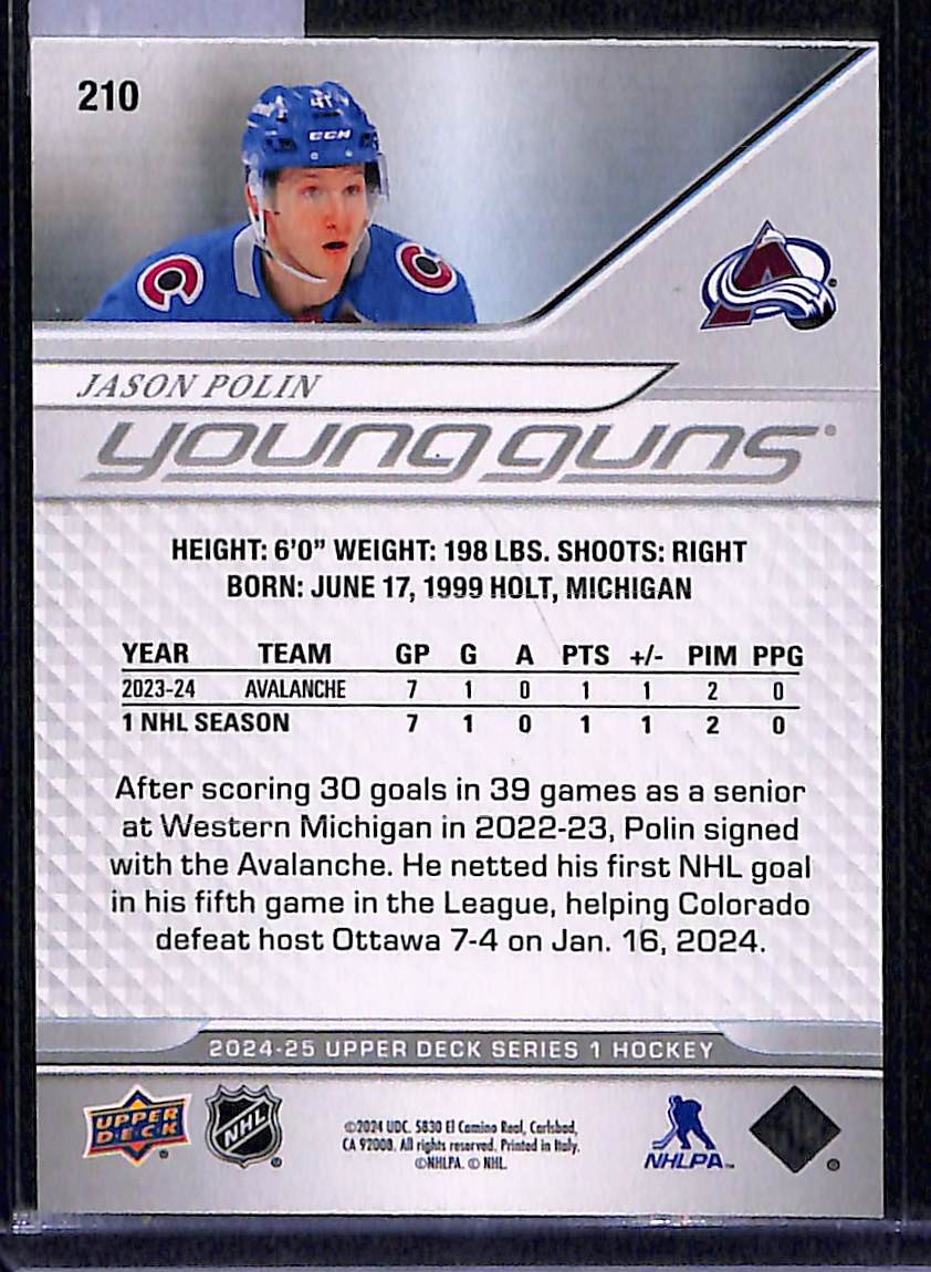 2024-25 Upper Deck Series 1 Jason Polin #210 08/10