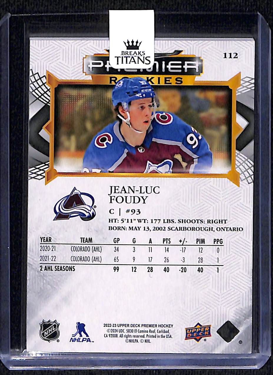 2022-23 Upper Deck Premier Jean-Luc Foudy #359 359/399