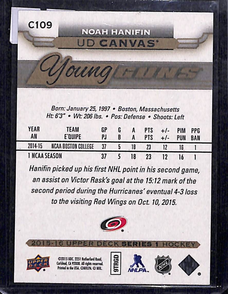 2015-16 Upper Deck Series 1 Noah Hanifin #C109