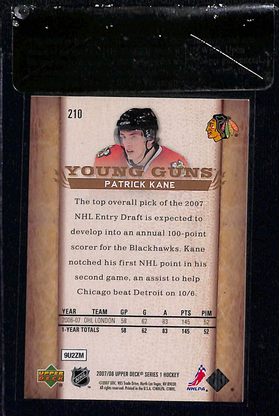 2007-08 Upper Deck Young Guns Patrick Kane #210