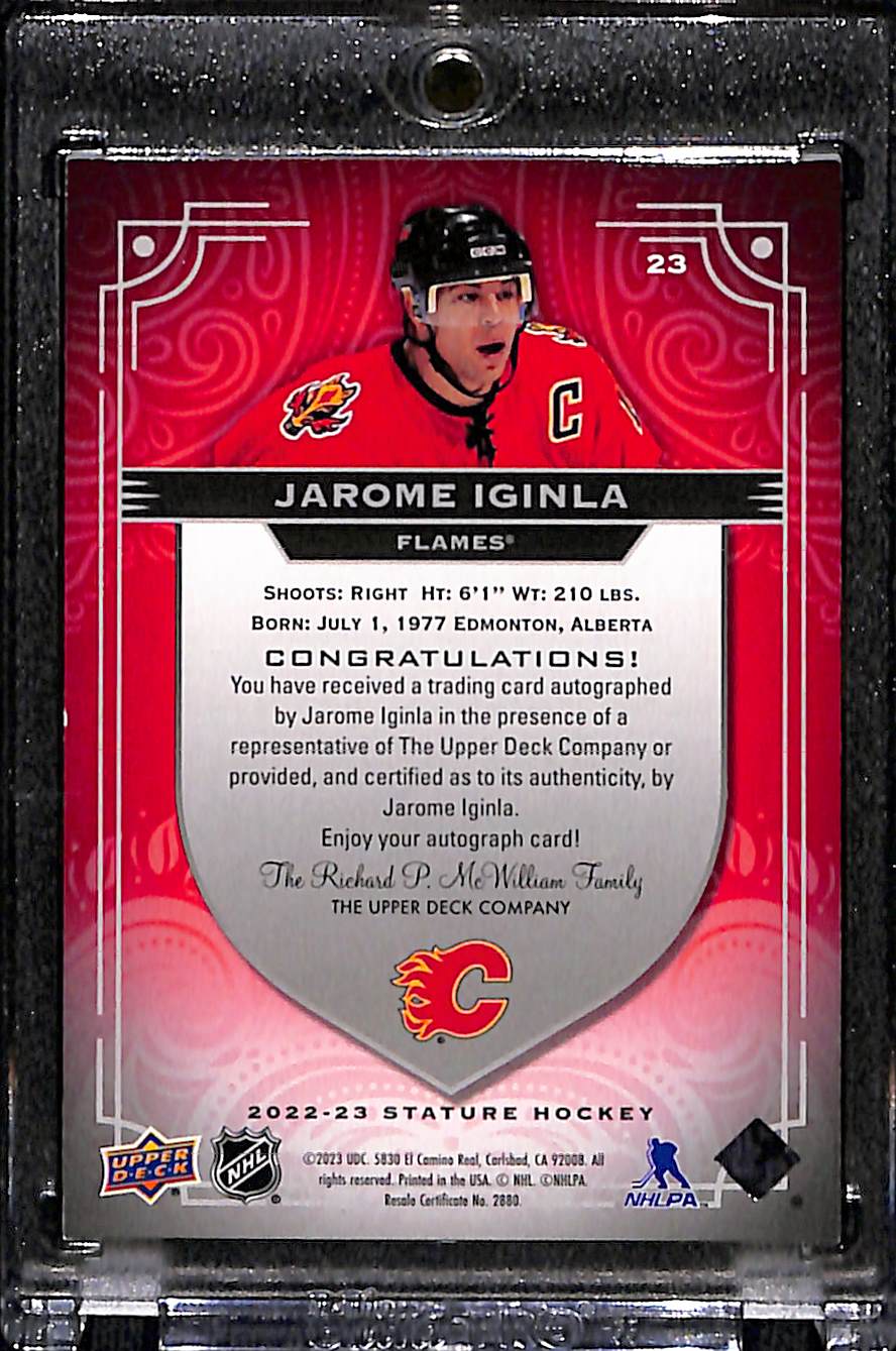 2022-23 upper Deck Stature Jarome Iginla #23