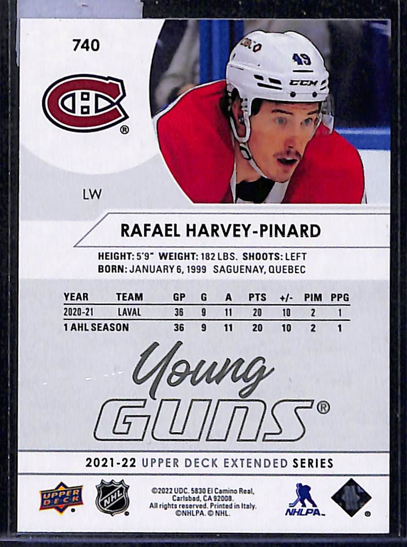 2021-22 Upper Deck Extended Series Rafael Harvey-Pinard #740