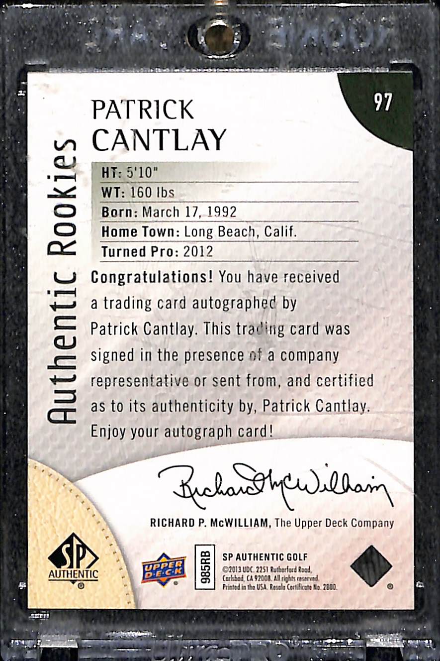 2013 Upper Deck SP Authentic Patrick Cantlay #97 563/699