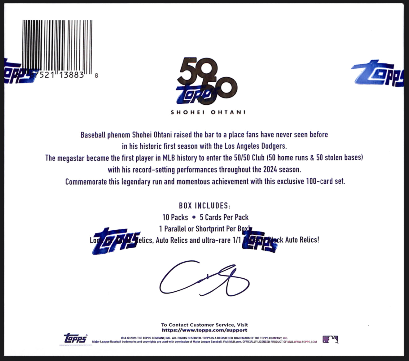 2024 Topps Shohei OHTANI 50-50 CLUB Baseball Chase