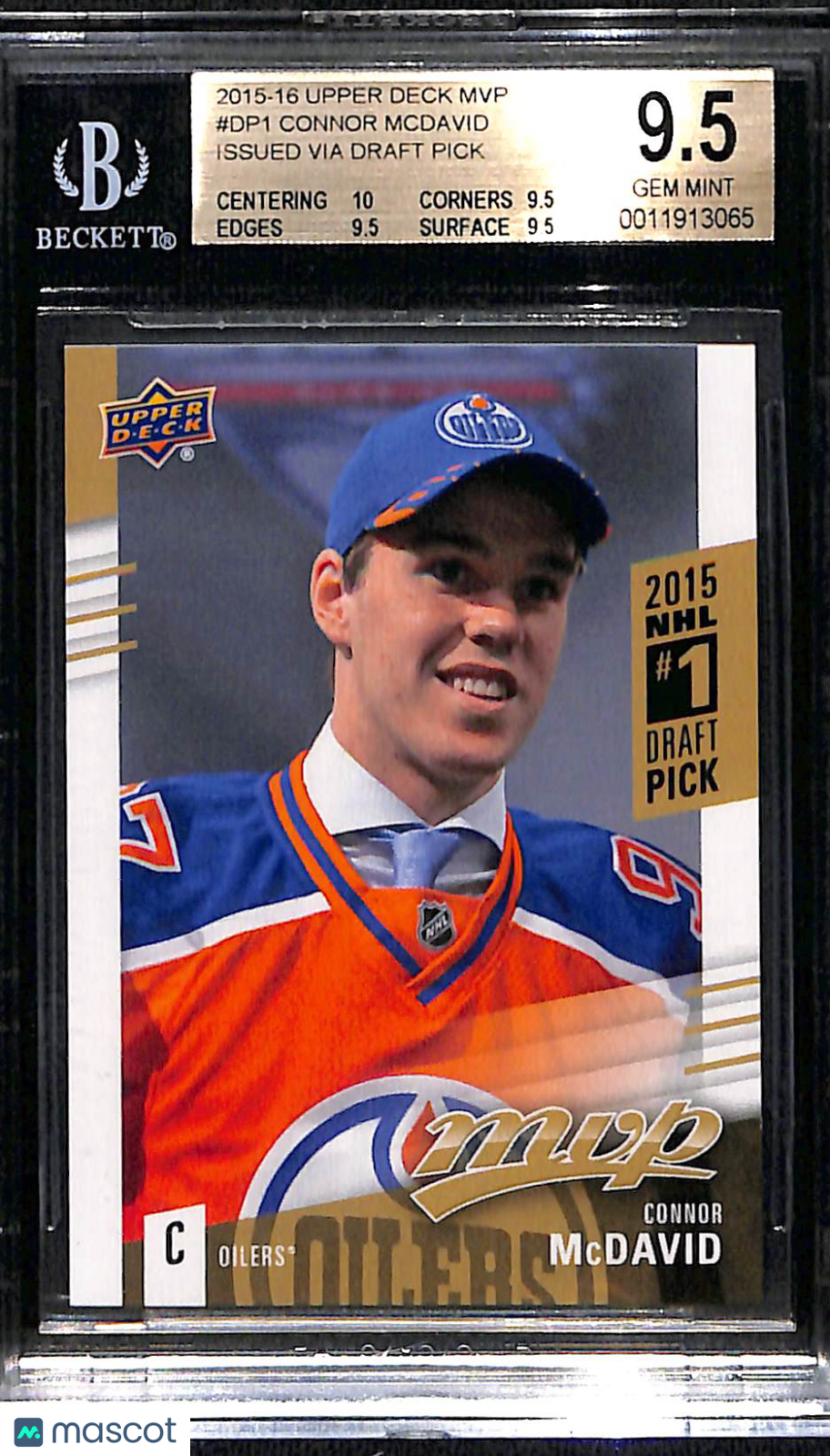 2015-16 Upper Deck MVP Connor McDavid #DP1 /(issued BGS 9.5