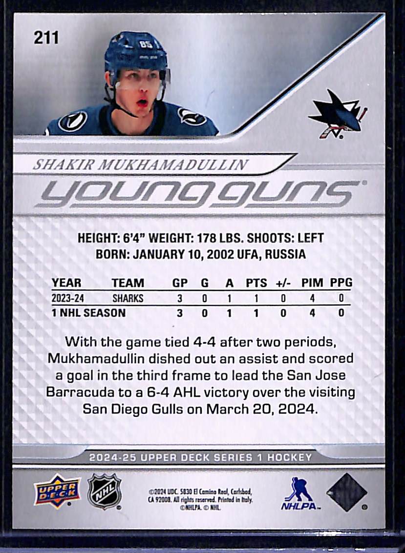 2024-25 Upper Deck Series 1 Shakir Mukhamadullin #211