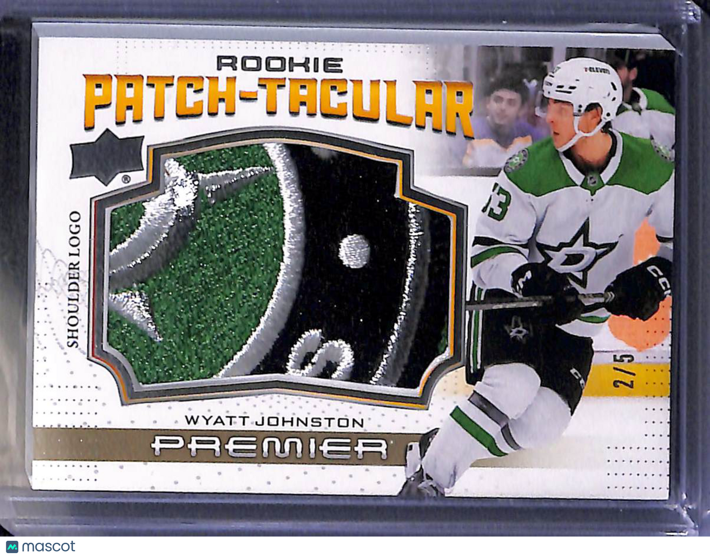 2022-23 Upper Deck Premier Wyatt Johnston #RPT-WJ Patch-Tacular Patch 2/5