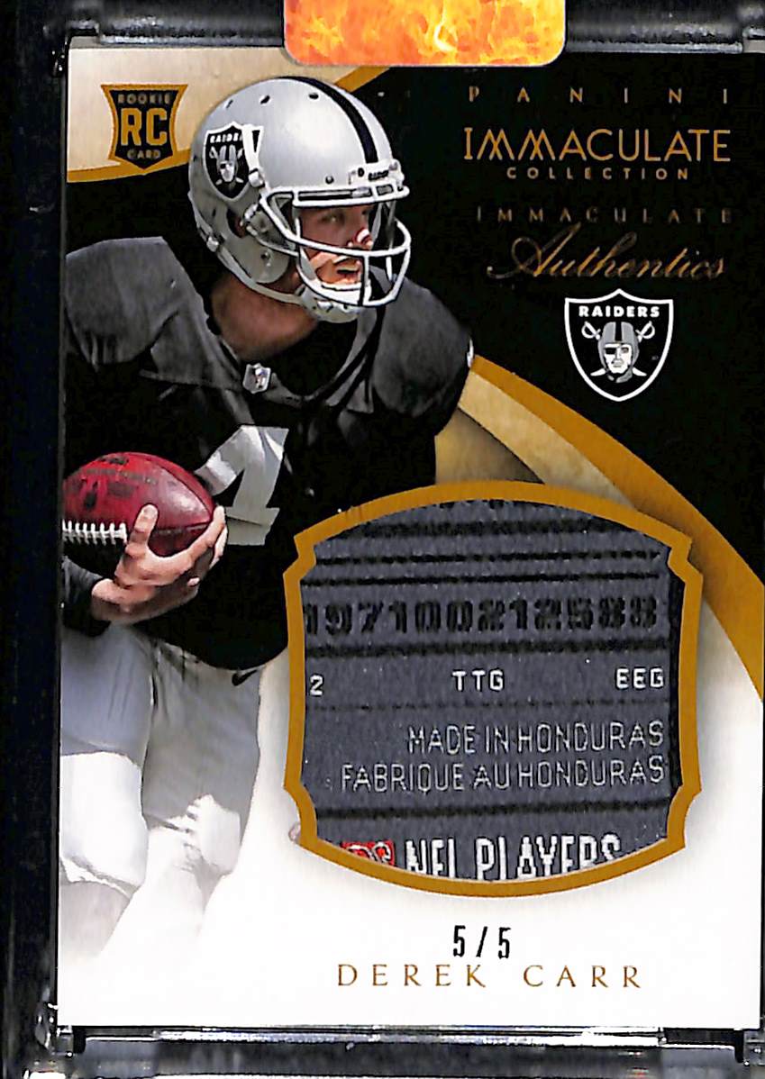 2014 Panini Immaculate Collection Derek Carr #IA-DC 5/5