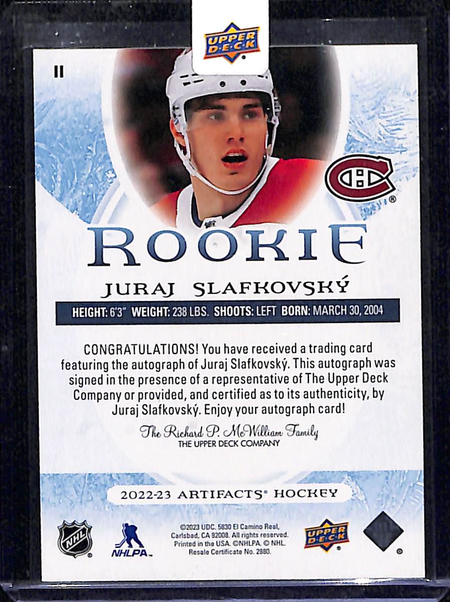 2022-23 Upper Deck Artifacts Juraj Slafkovsky #11