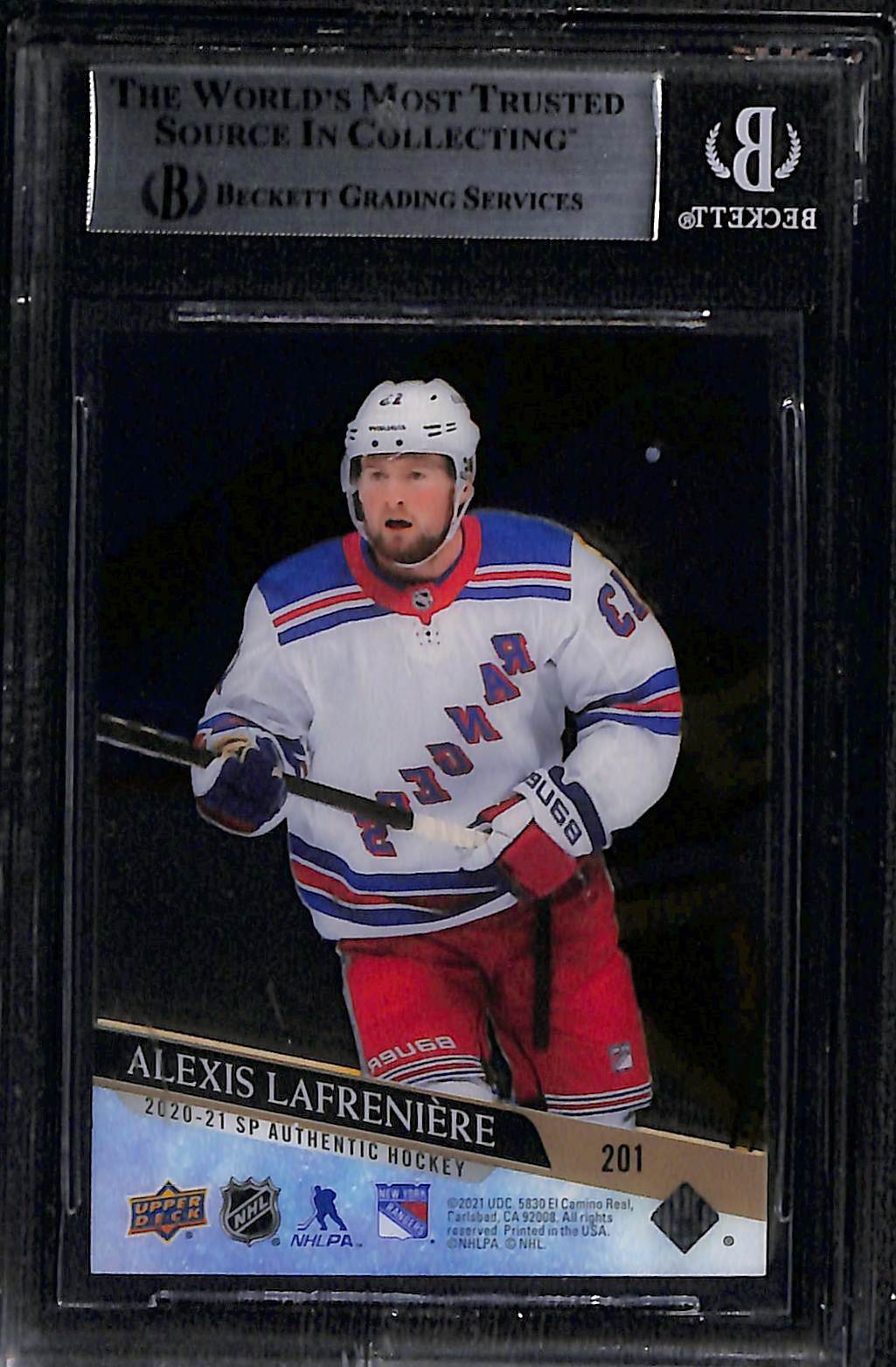 2020 SP Authentic Future Watch Acetate Alexis Lafreniere #148 BGS 9