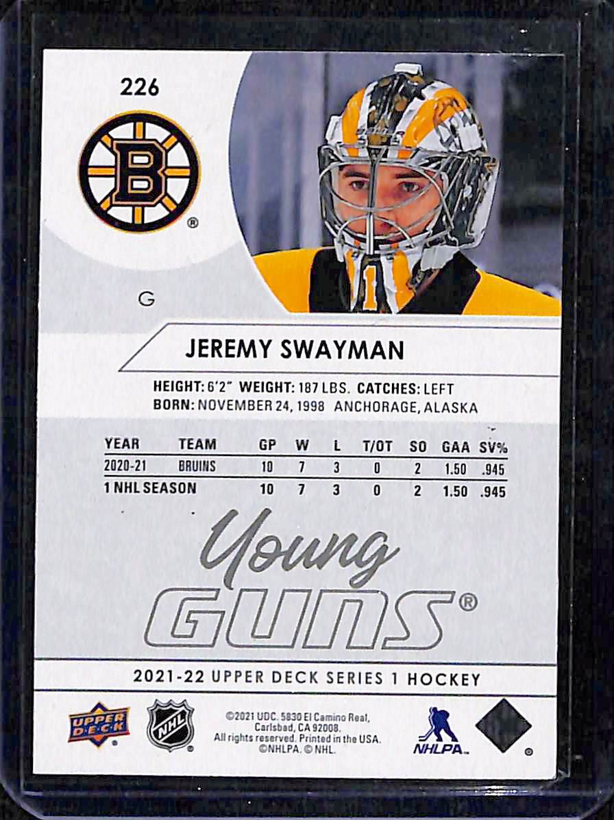 2021-22 Upper Deck Series 1 Jeremy Swayman #226
