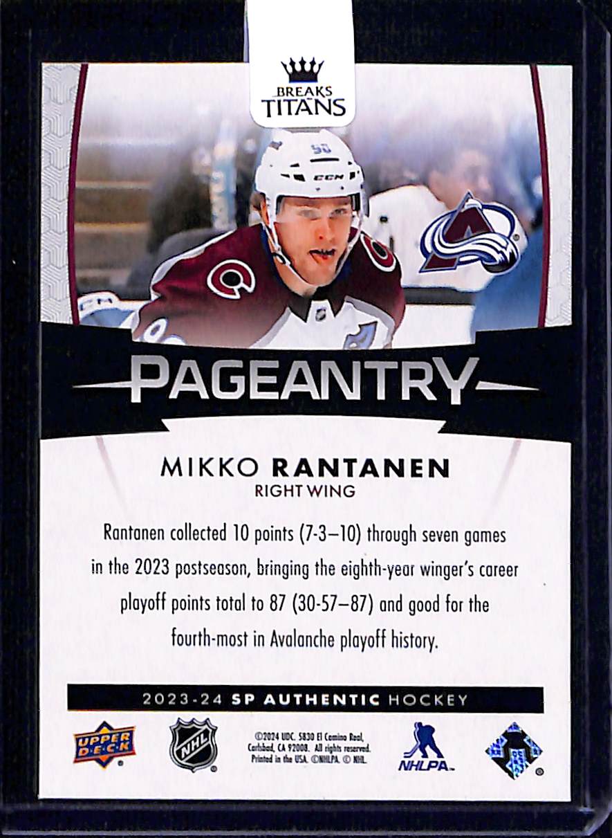 2023-24 SP Authentic Mikko Rantanen