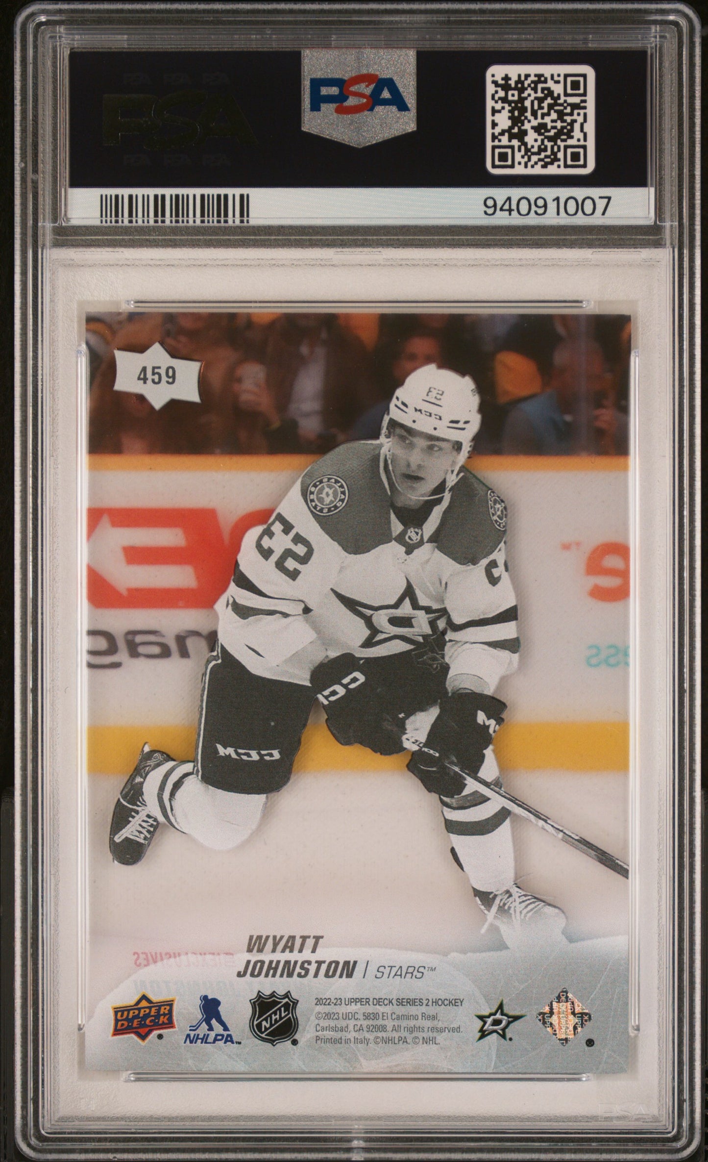 2022 Upper Deck Wyatt Johnston #459 Clear Cut Exclusive PSA 10