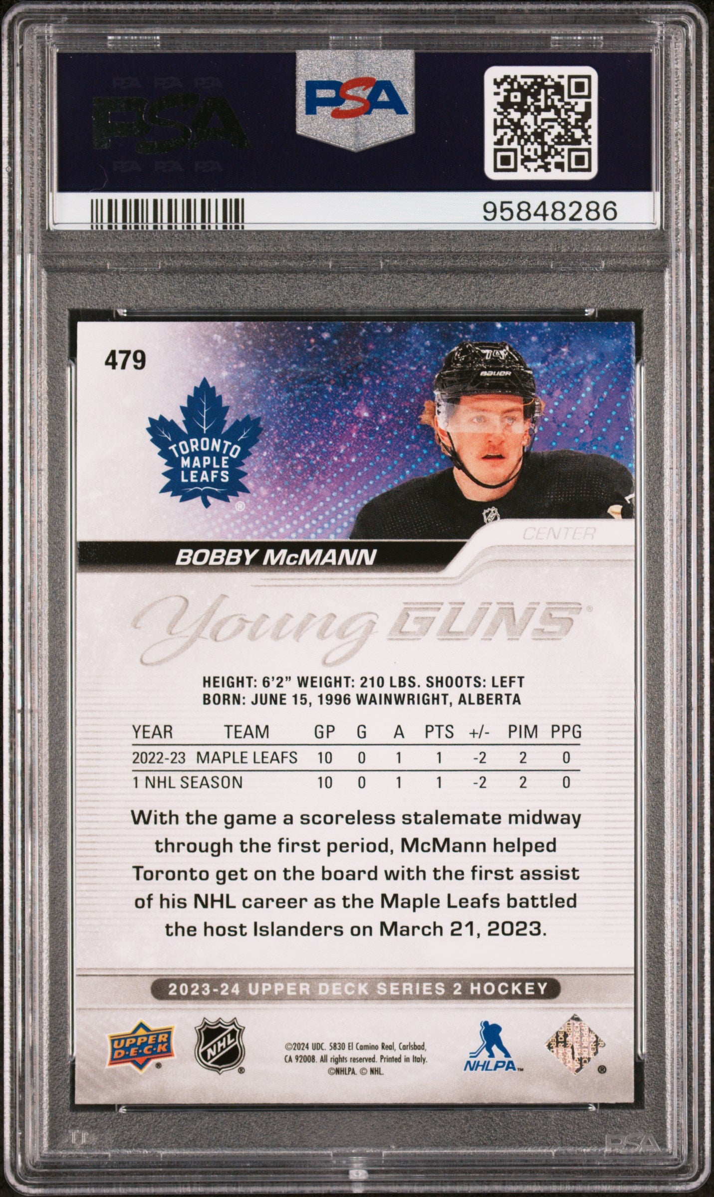 2023 Upper Deck Bobby Mcmann #479 PSA 10