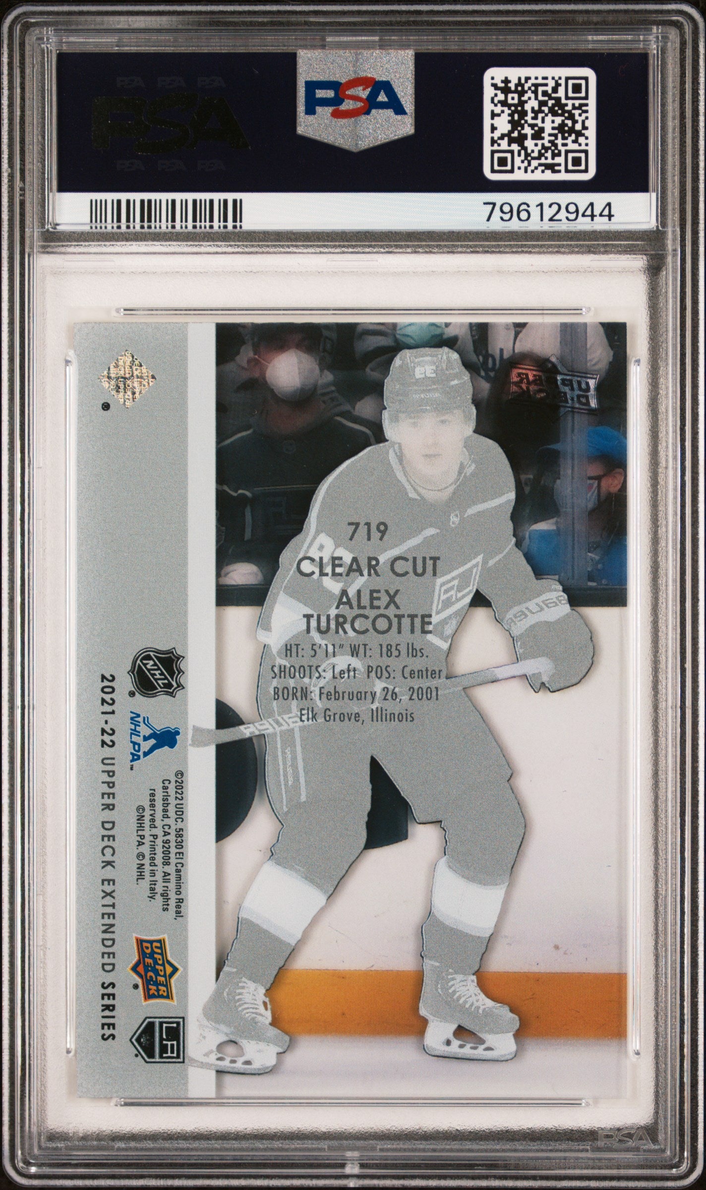 2021-2022 Upper Deck Alex Turcotte #719 PSA 10