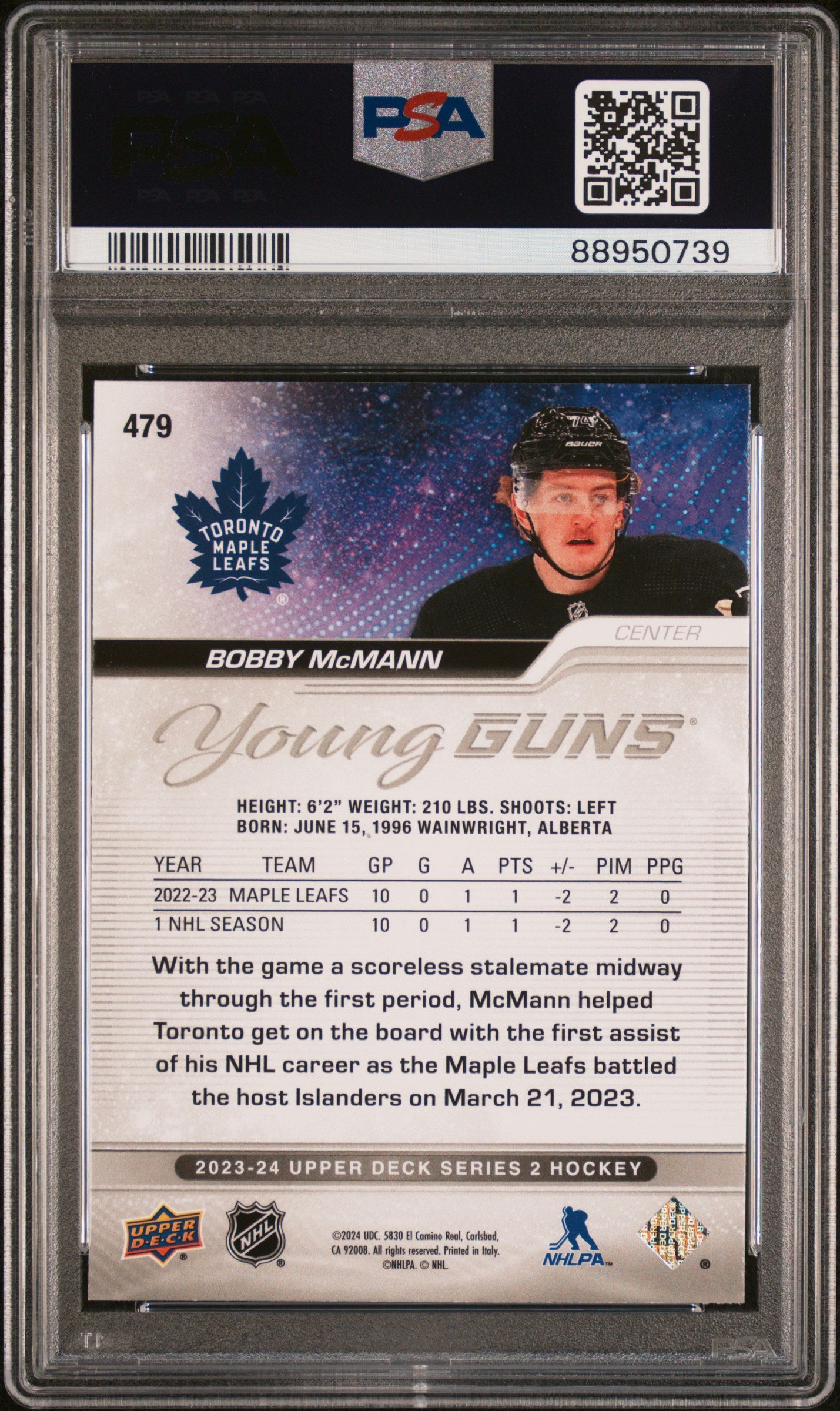 2023 Upper Deck Bobby Mcmann #479 PSA 10