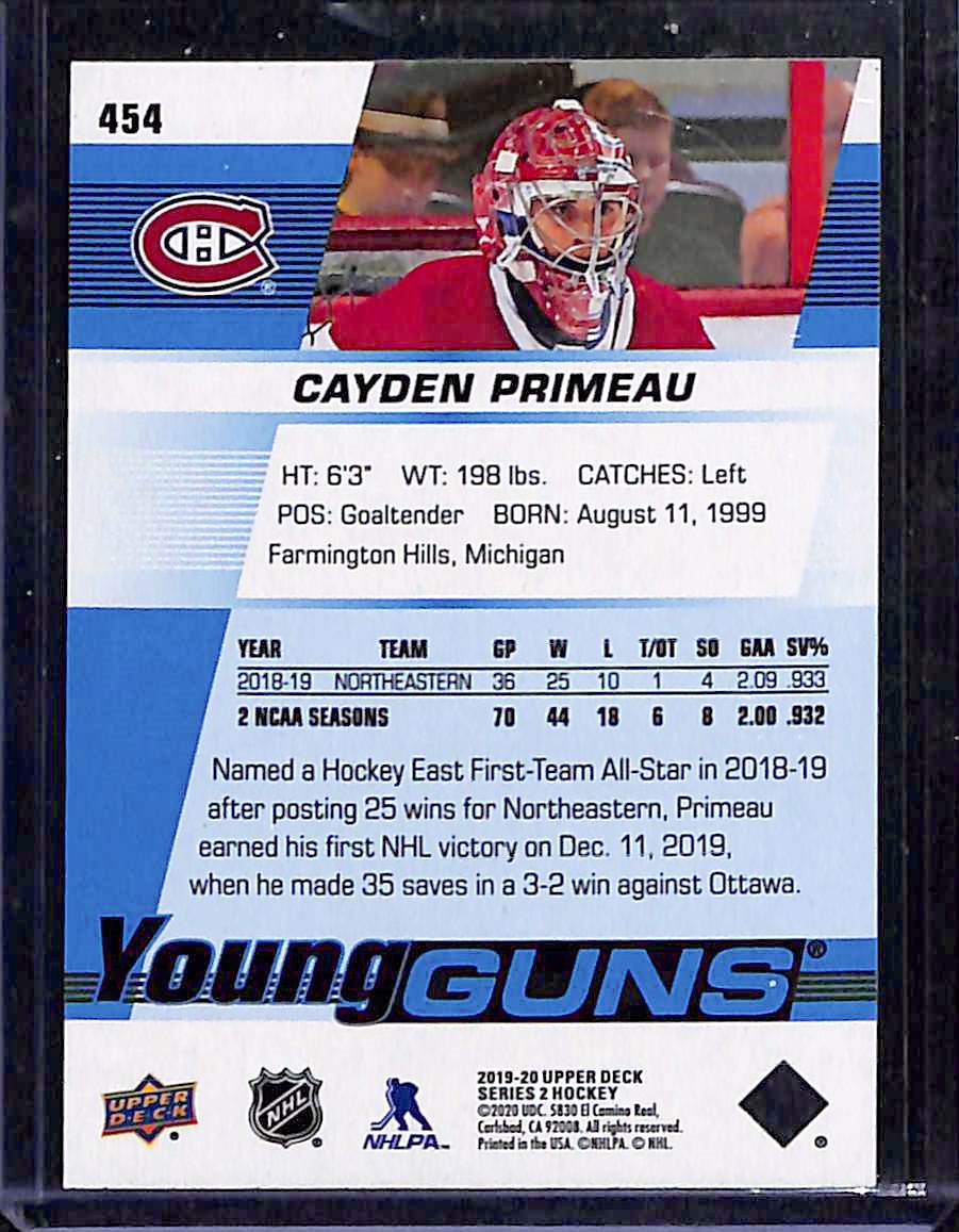 2019-20 Upper Deck Series 2 Cayden Primeau #454