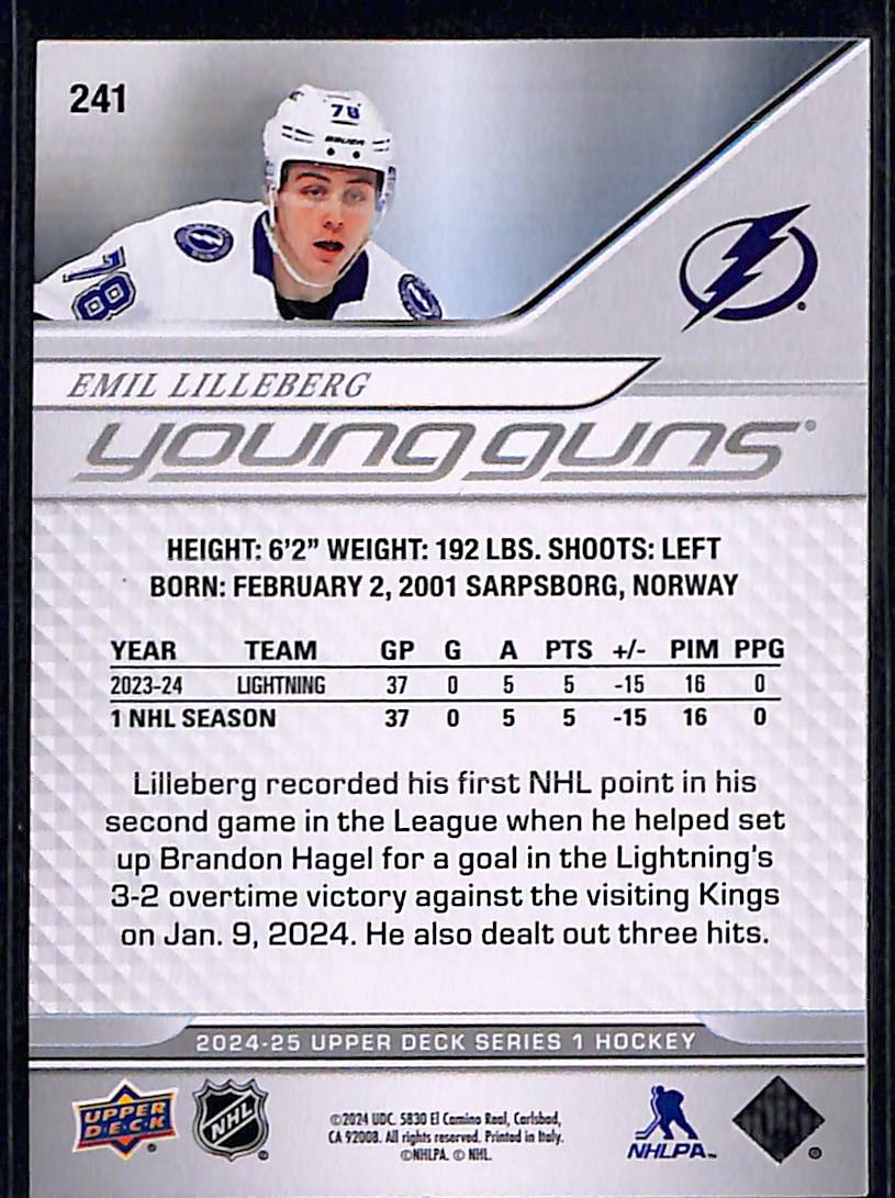 2024-25 Upper Deck Series 1 Emil Lilleberg #241