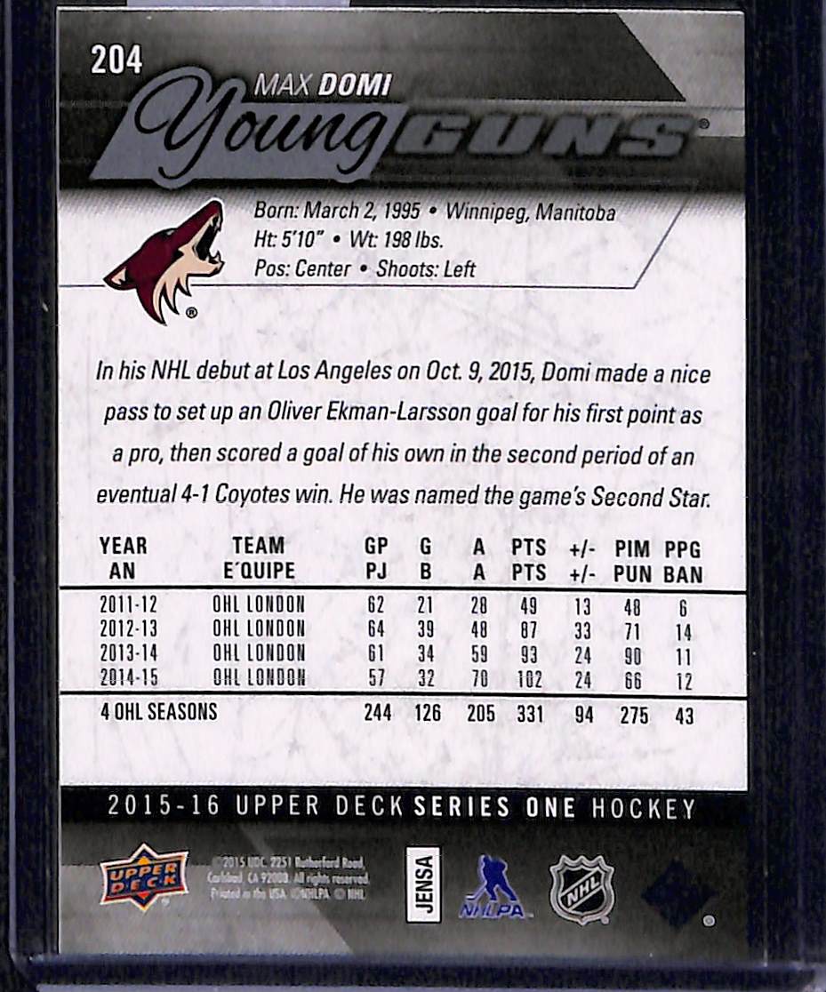 2015-16 Upper Deck Series 1 Max Domi #204