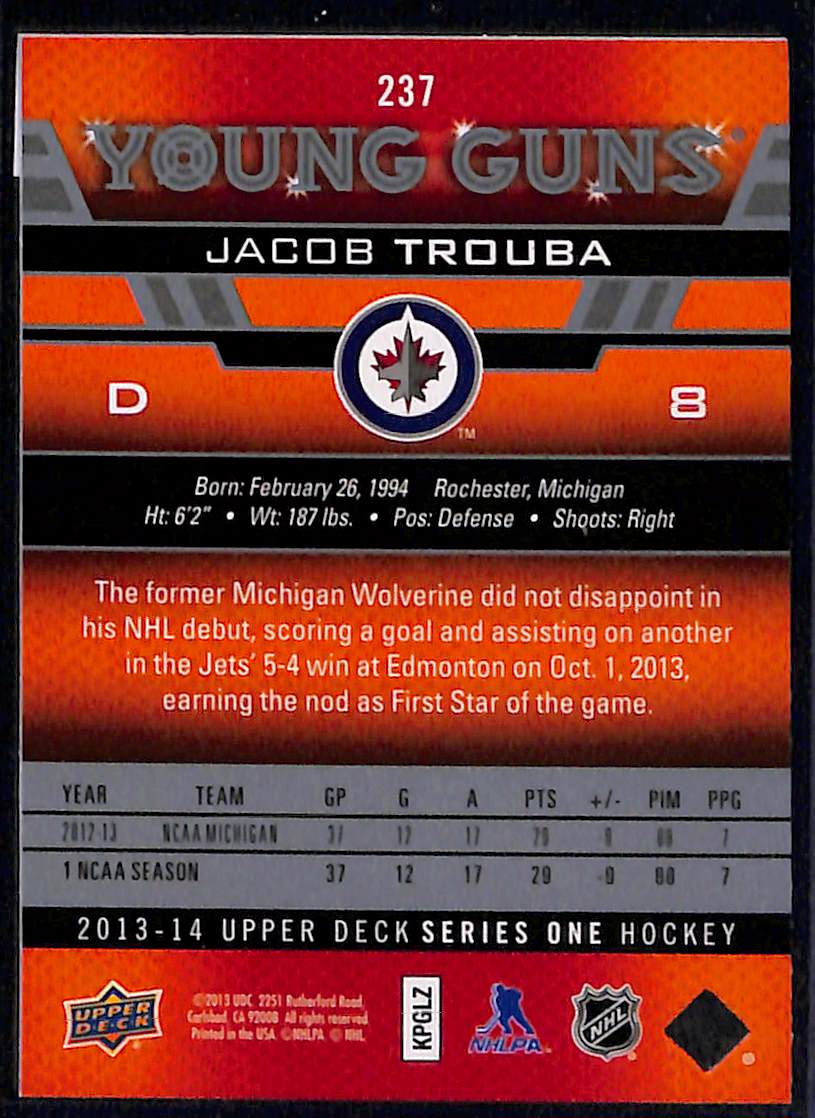 2013-14 Upper Deck Series 1 Jacob Trouba #237