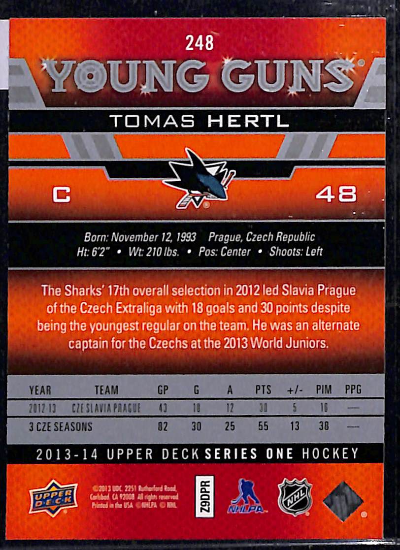 2013-14 Upper Deck Series 1 Tomas Hertl #248