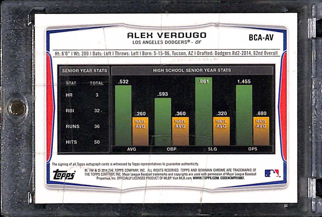2014 Topps Bowman Alex verdugo #BCA-AV