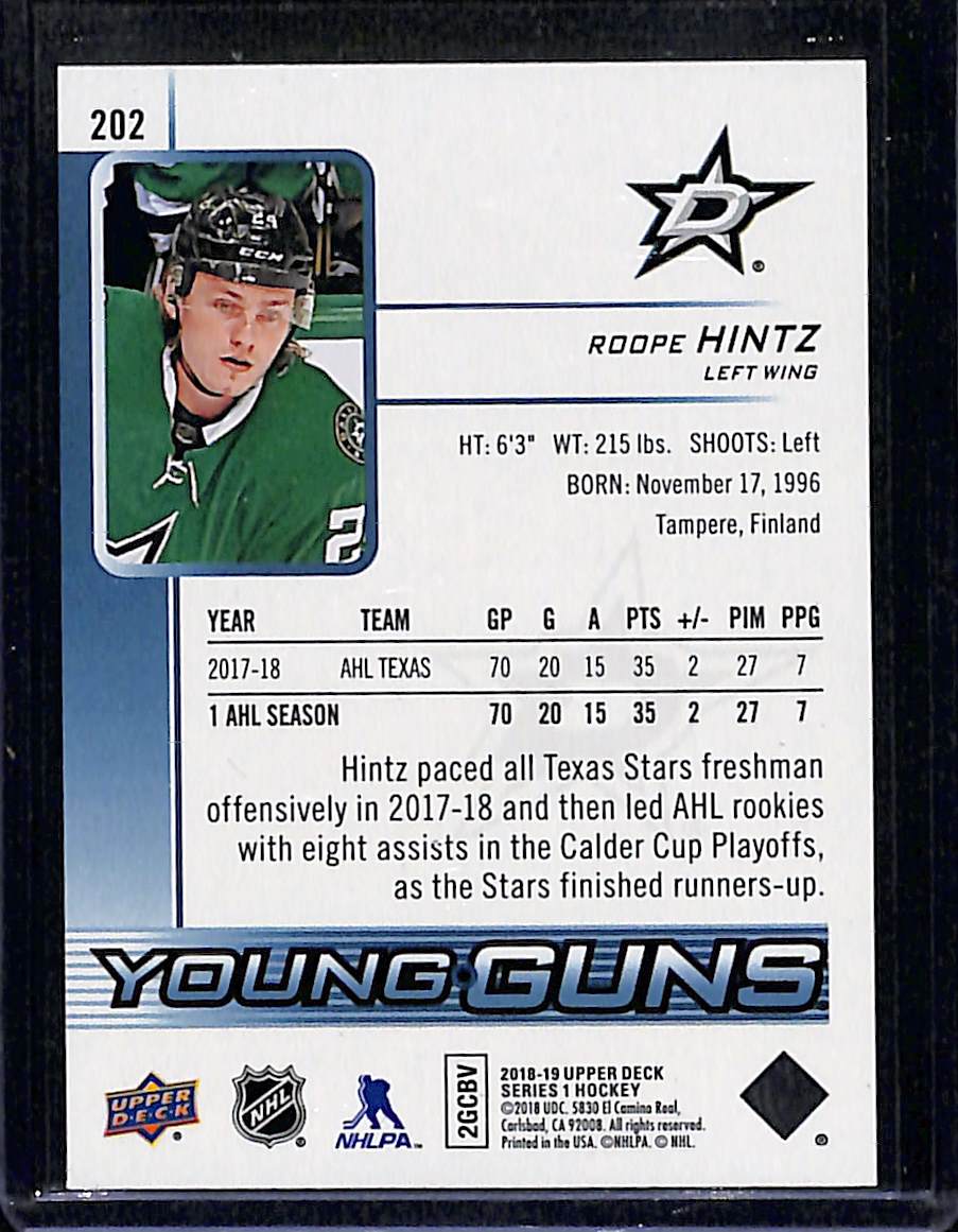 2018-19 Upper Deck Series 1 Roope Hintz #202