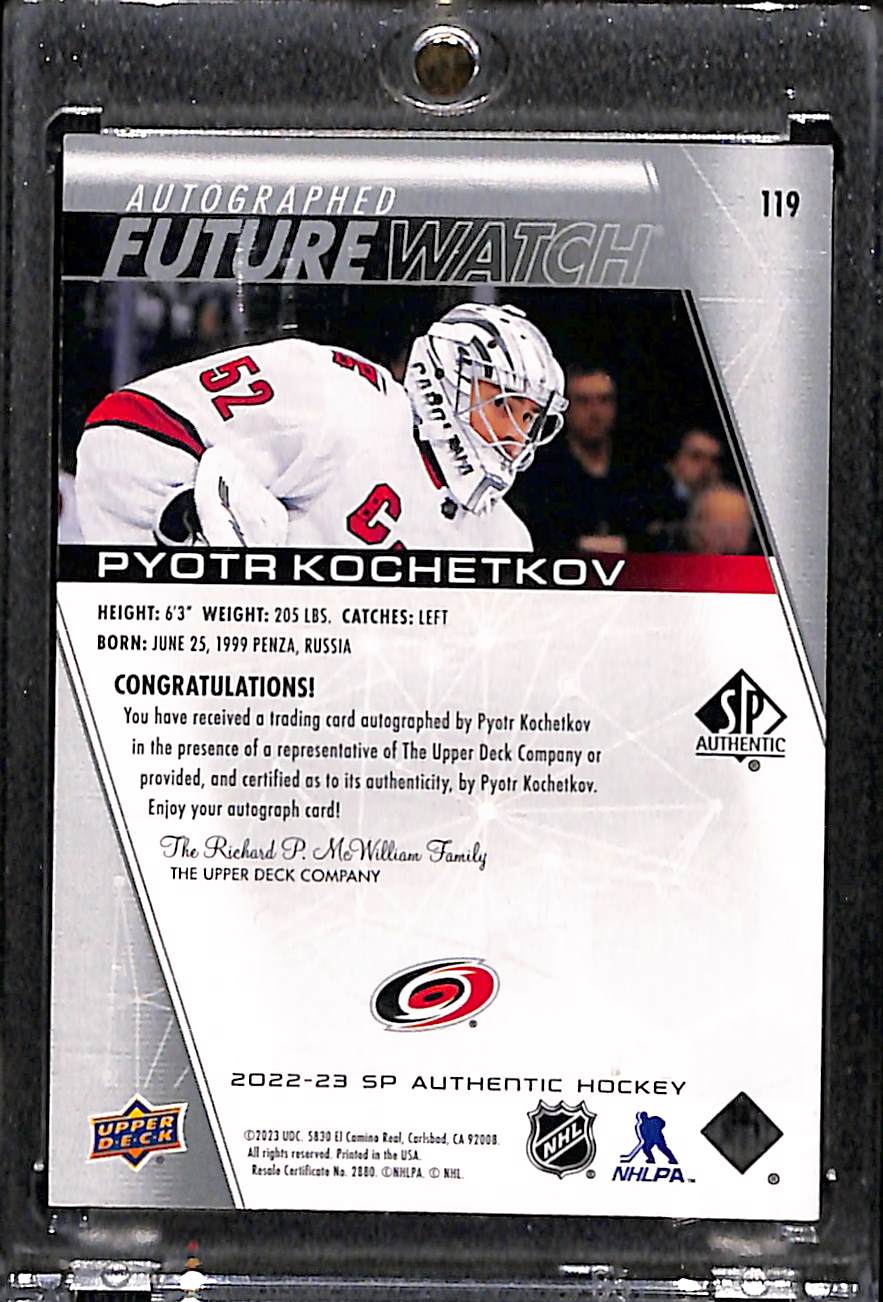 2022-23 Upper Deck SP Authentic Pyotr Kochetkov #119 415/999