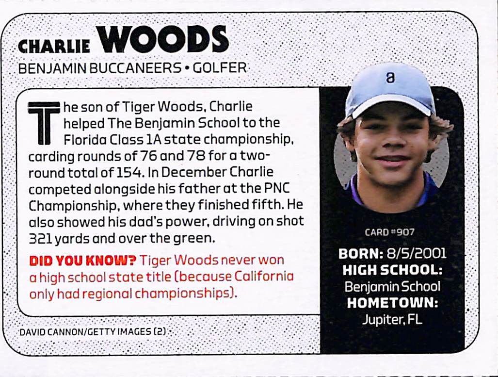 2024 Sports Illustrated Kids Charlie Woods #907