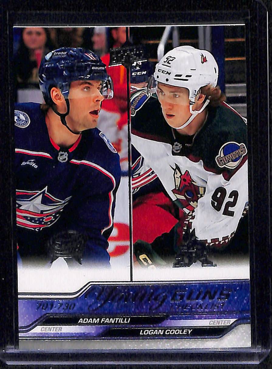 2023-24 Upper Deck Extended Series Young Guns Checklist (Adam Fantilli / Logan Cooley) YG, CL #730