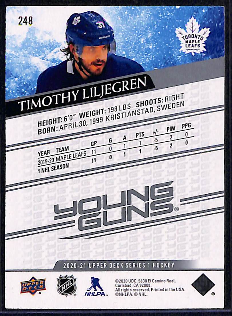 2020-21 Upper Deck Series 1 Timothy Liljegren #248