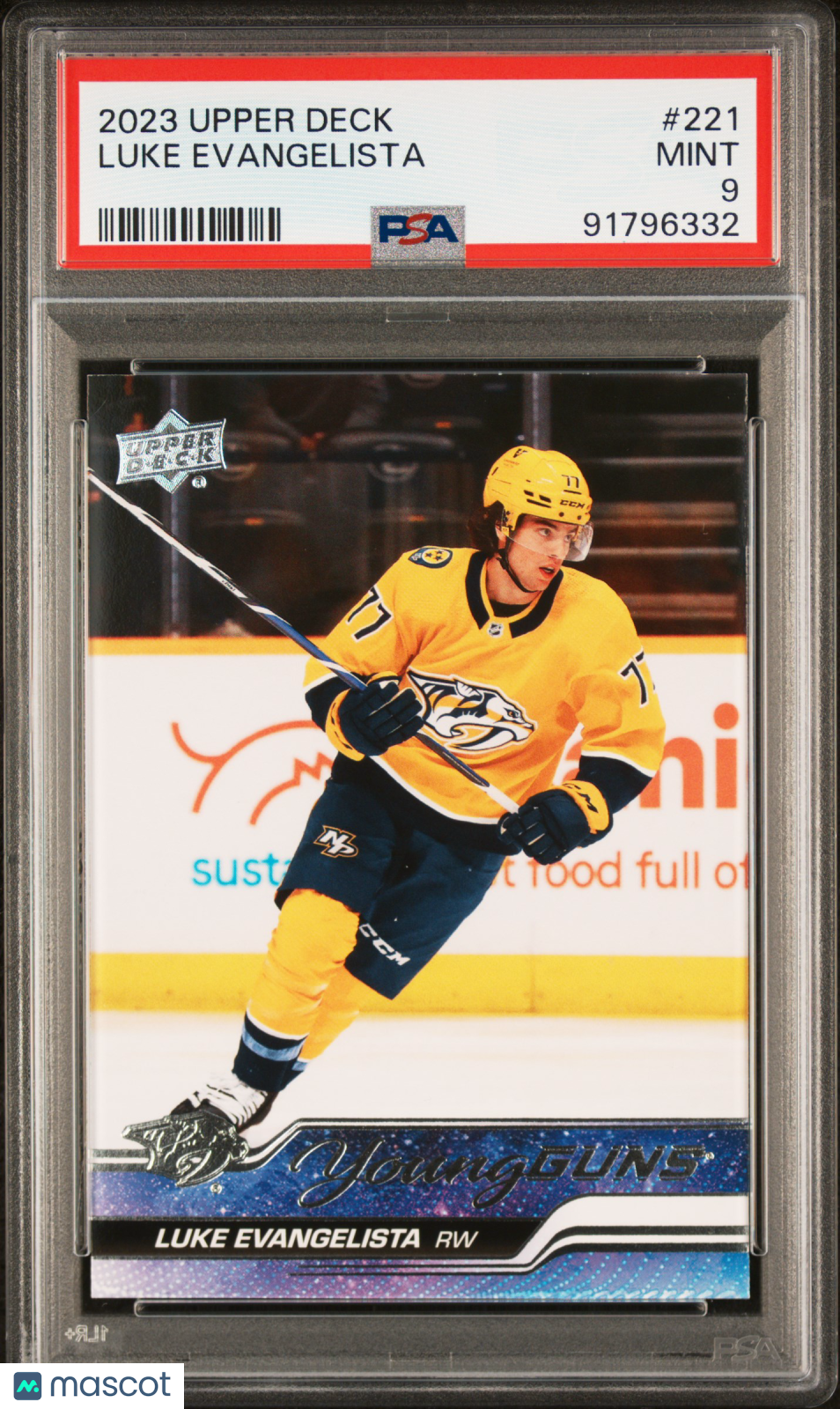 2023 Upper Deck Luke Evangelista #221 PSA 9