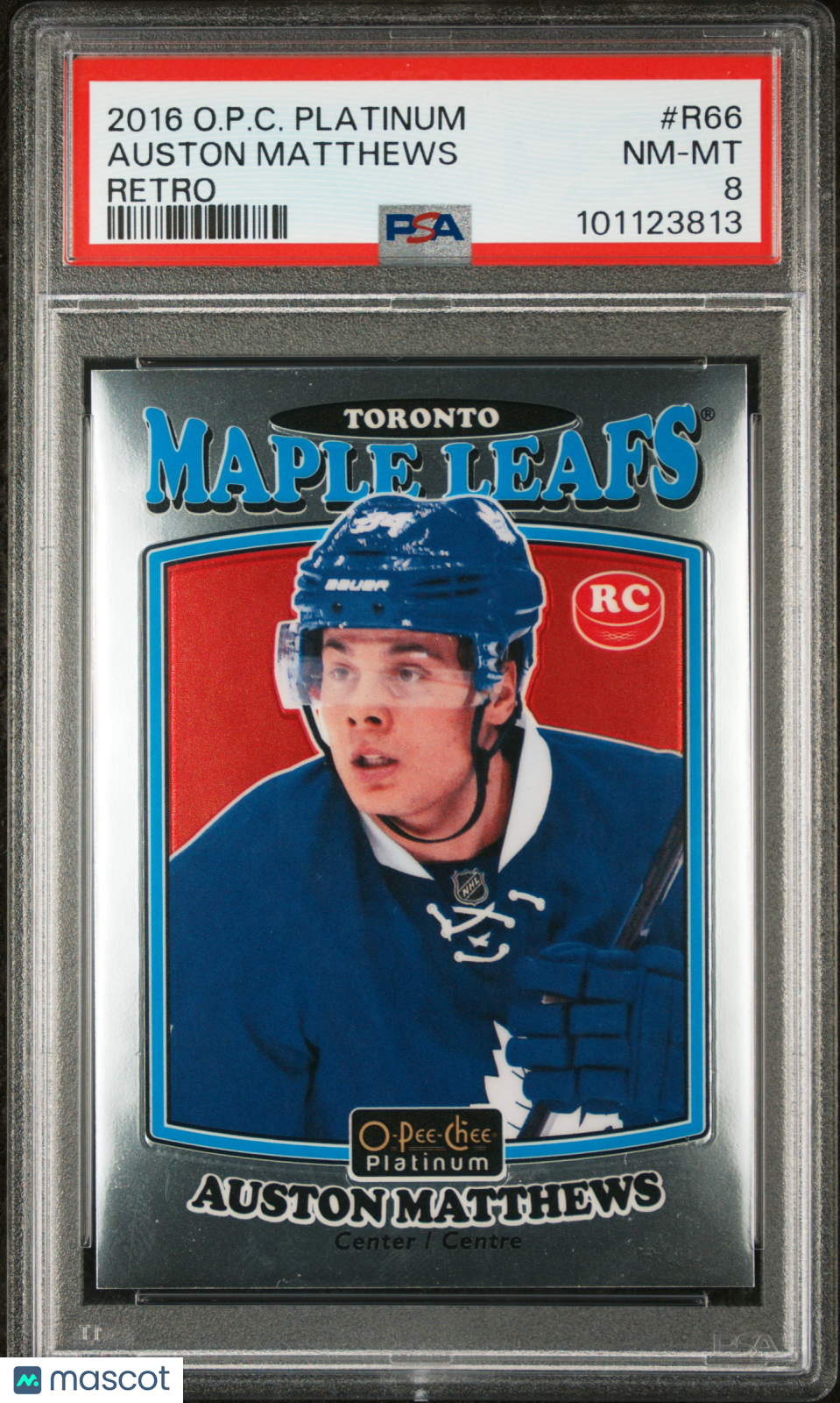 2016 O-Pee-Chee Platinum Retro Auston Matthews #R66 / PSA 8