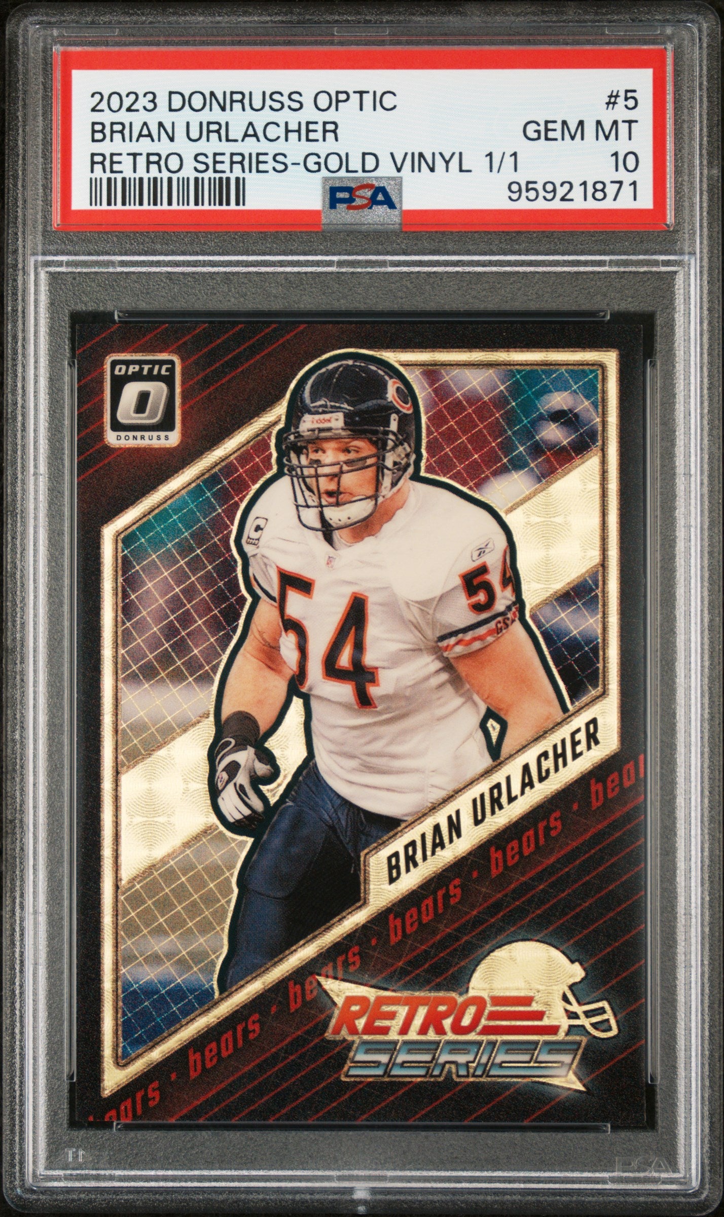 2023 Panini Donruss Optic Retro Series Brian Urlacher #5 PSA 10