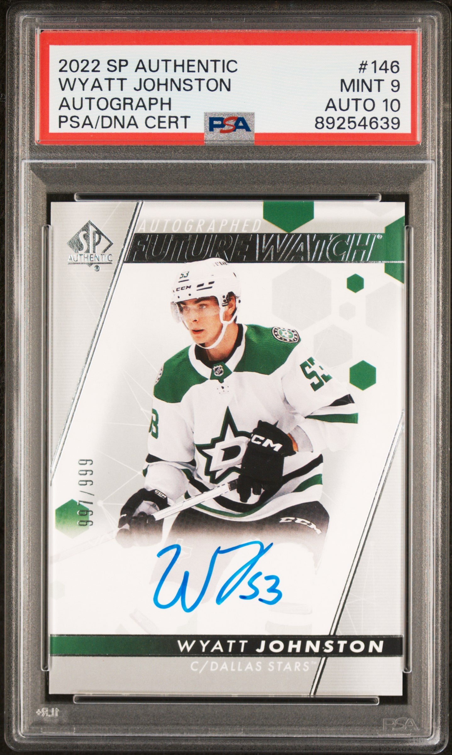 2022 SP Authentic Wyatt Johnston #146 PSA 9
