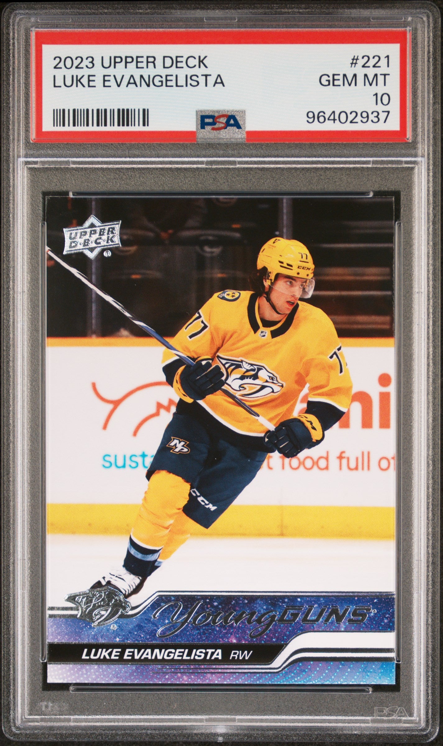 2023 Upper Deck Luke Evangelista #221 PSA 10