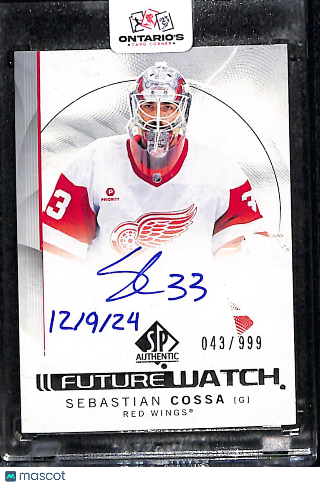2023 Upper Deck SP Authentic Future Watch Sebastian Cossa #SC 043/999