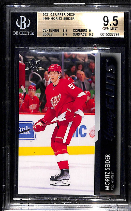 2021-22 Upper Deck Moritz Seider YG RC #469 BGS 9.5