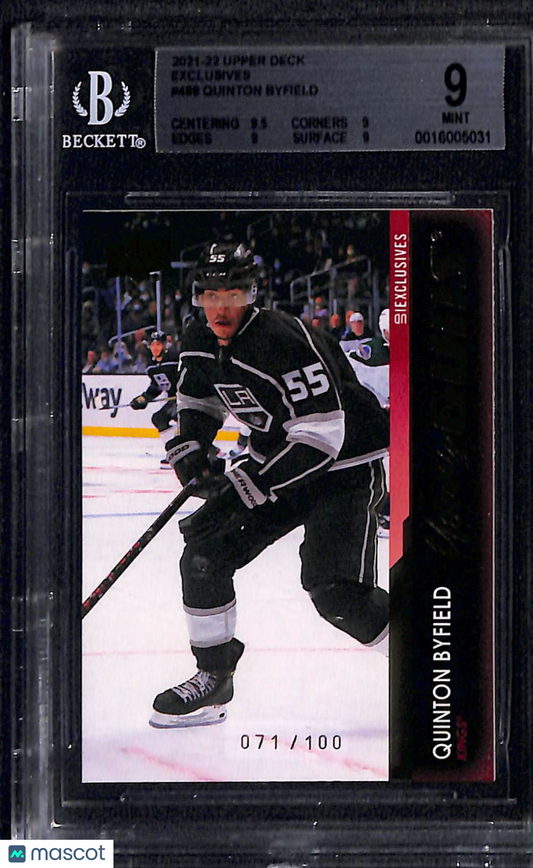 2021 Upper Deck Exclusives Quinton Byfield #488 BGS 9