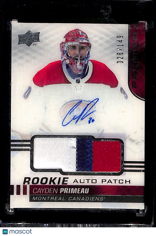 2020 2019-20 Upper Deck Premier Cayden Primeau #282 RPA 28/149