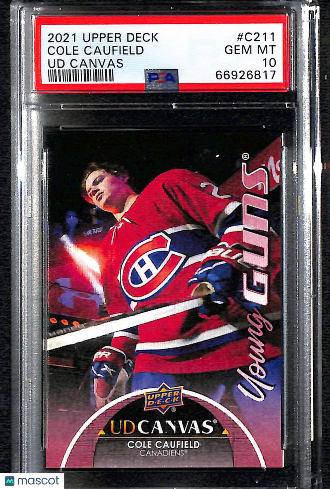 2021-2022 Upper Deck UD Canvas Cole Caufield #C211 PSA 10